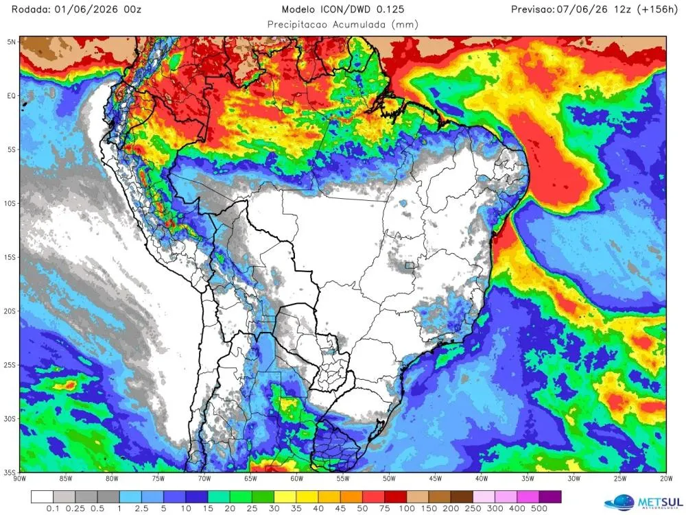 Rondônia terá semana com pouca chuva enquanto temporais se concentram no Norte da Amazônia