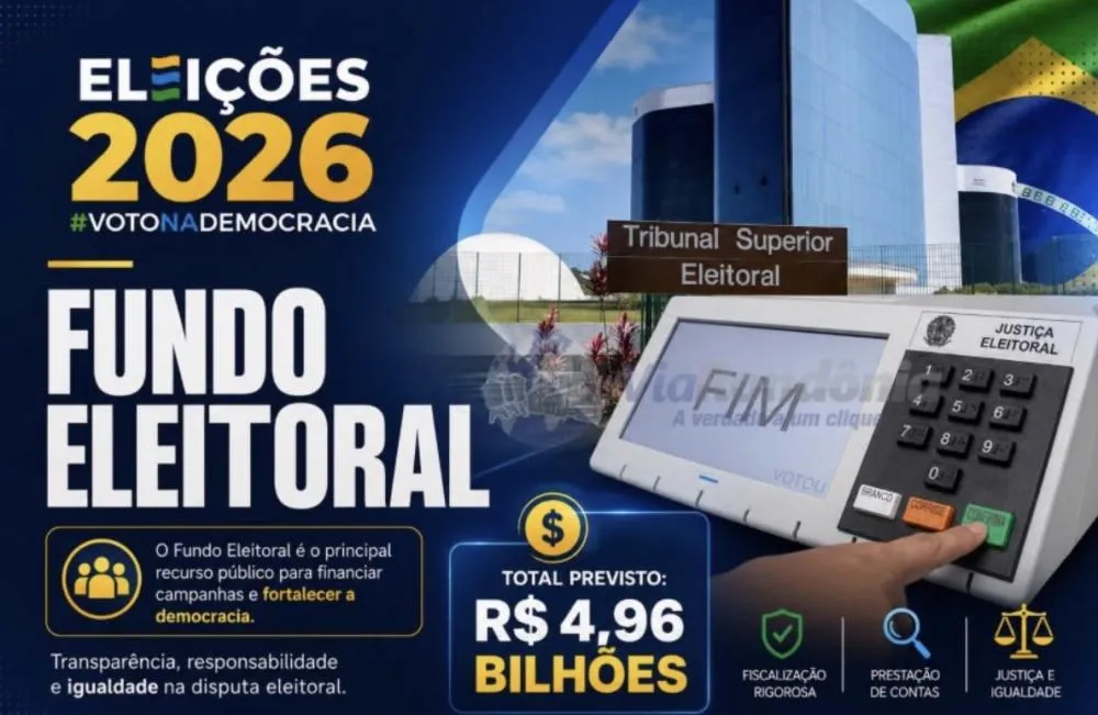 Fundo Eleitoral de R$ 4,96 bilhões para 2026 coloca PL, PT e União Brasil no topo da divisão dos recursos