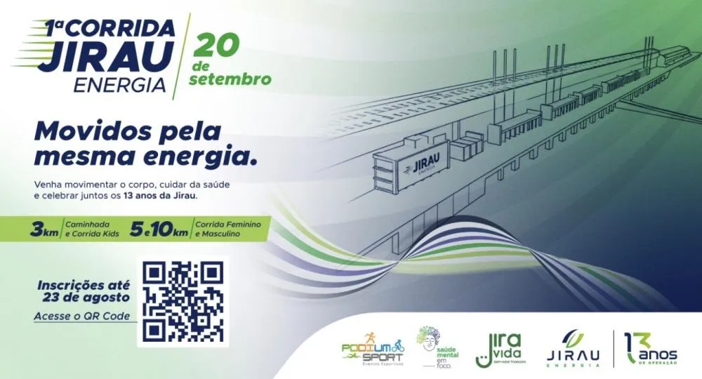 JIRAU ENERGIA REALIZA A 1ª CORRIDA EM COMEMORAÇÃO AOS 13 ANOS DE OPERAÇÃO COMERCIAL E EM PROL DA SAÚDE MENTAL
